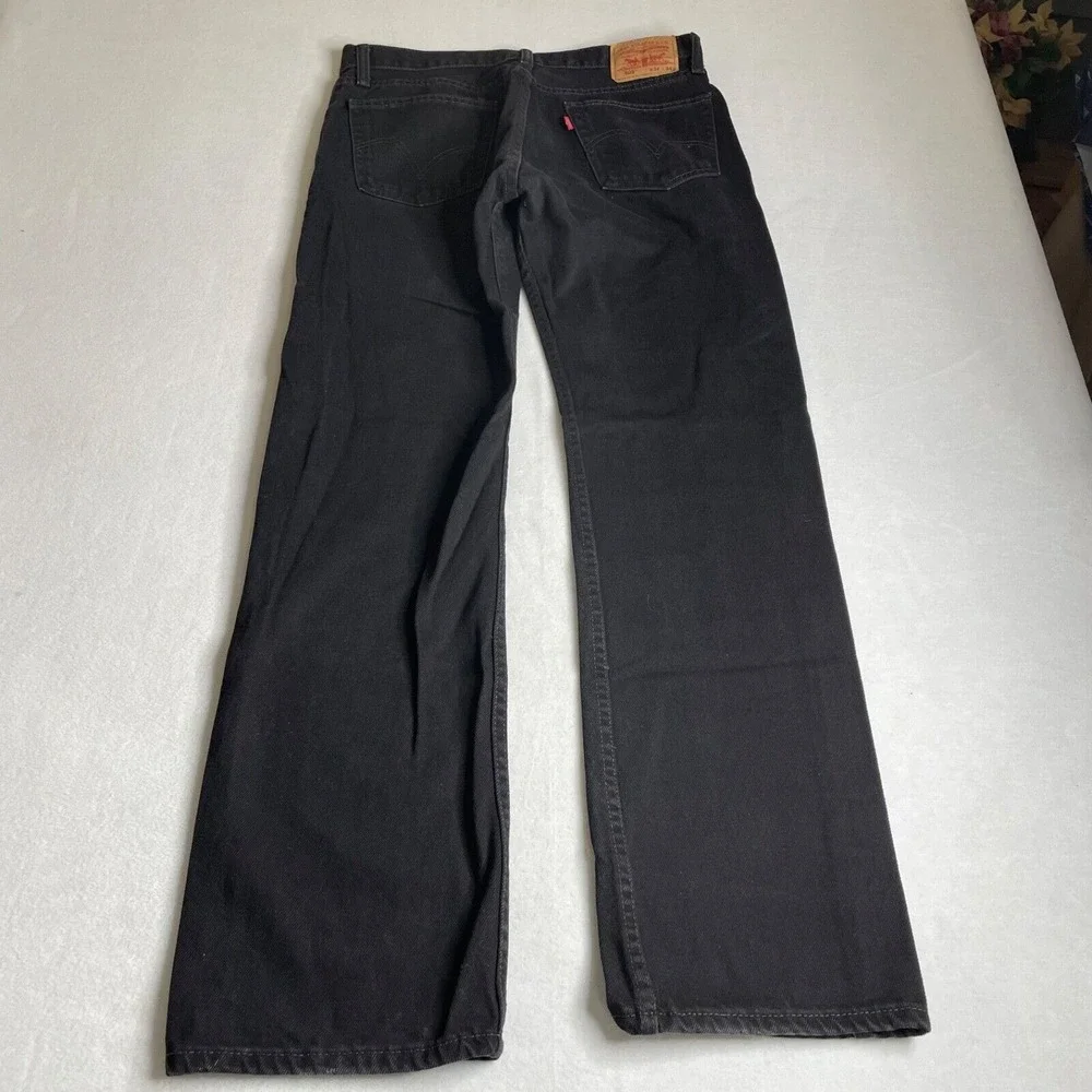 Levis‎ 505 Men's Jeans Black W34 L34 Straight Leg Straight Fit 100% Cotton Denim